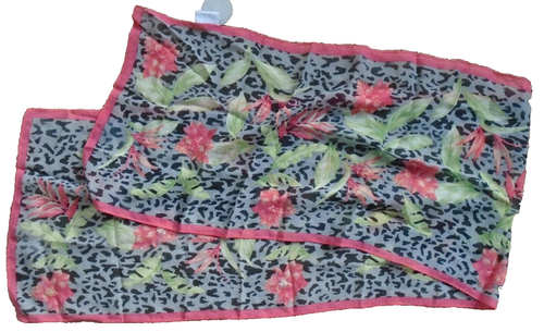 Charter Club Long Rectangle Floral Silk Scarf 50'' New - Picture 2 of 6