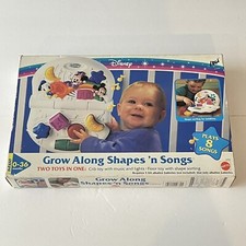 Mattel Vtg 1996 Disney Grow Along Shapes N Songs 2 In 1 Crib Toy Infant Baby New