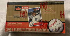 2001 Fleer Platinum Baseball Factory Sealed Hobby Box