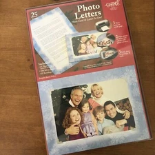 Holiday Photo Letters Kit Christmas Photo Letter kit Snowflake Pattern Makes 25