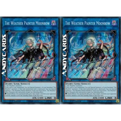 2x THE WEATHER PAINTER MOONBOW   Super R   MP23 EN089   1Ed   Yugioh! ANDYCARDS
