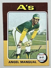 1975 Topps #452 Angel Mangual Oakland Athletics