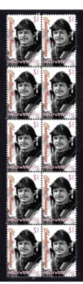 Charles Bronson Strip Of 10 Hollywood Icon Stamps 4