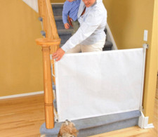 Brand New White Retract-A-Gate: Retractable Baby  Pet Gate 72/183 W