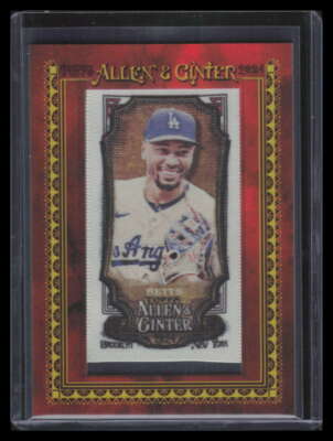 2024 Topps Allen and Ginter Mini Cloth 94 Mookie Betts 3/10