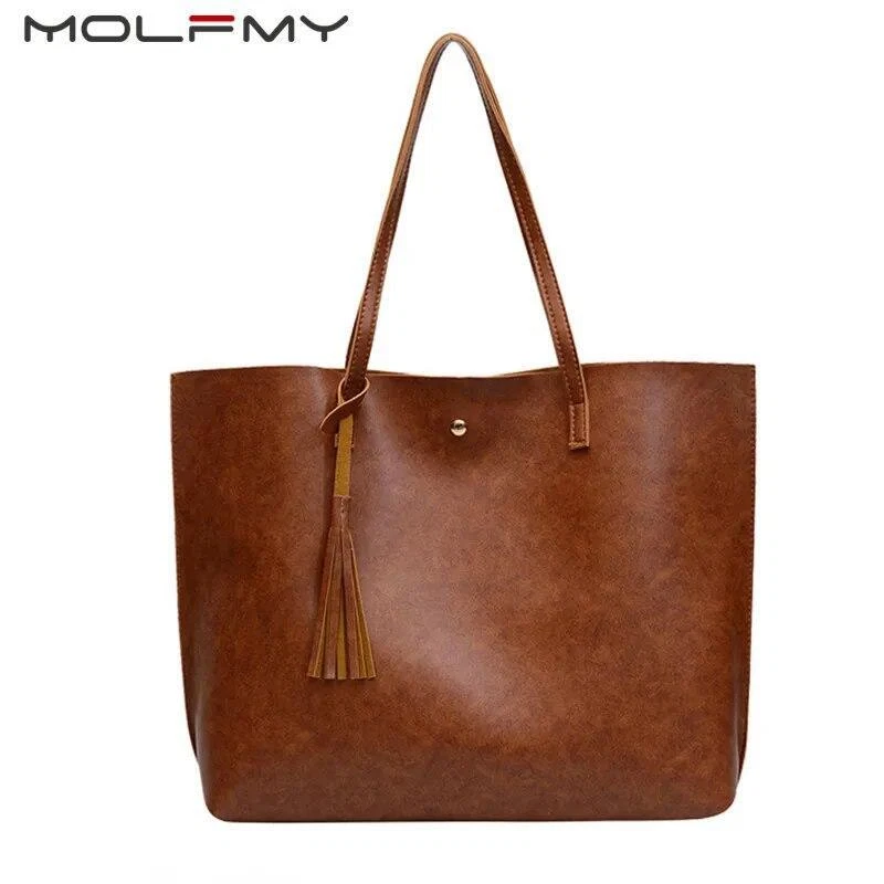 Soft faux leather tote sale