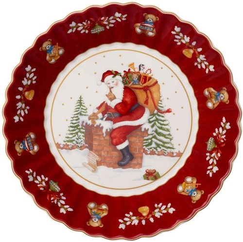 Villeroy & Boch TOY'S FANTASY Large Bowl: Santa Going Down Chimney: #3657 - Picture 3 of 3