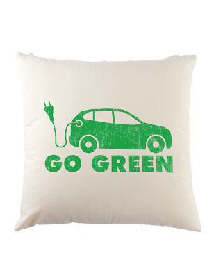 Bev Go Green Dekokissen Ev Eletric Vehicle Energy Fun Car Cars Zero Emission