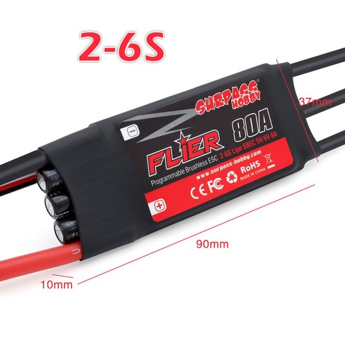 SURPASS HOBBY RC Brushless ESC 20-100A Switchable BEC for RC Fixed-wing Airplane - Picture 21 of 31