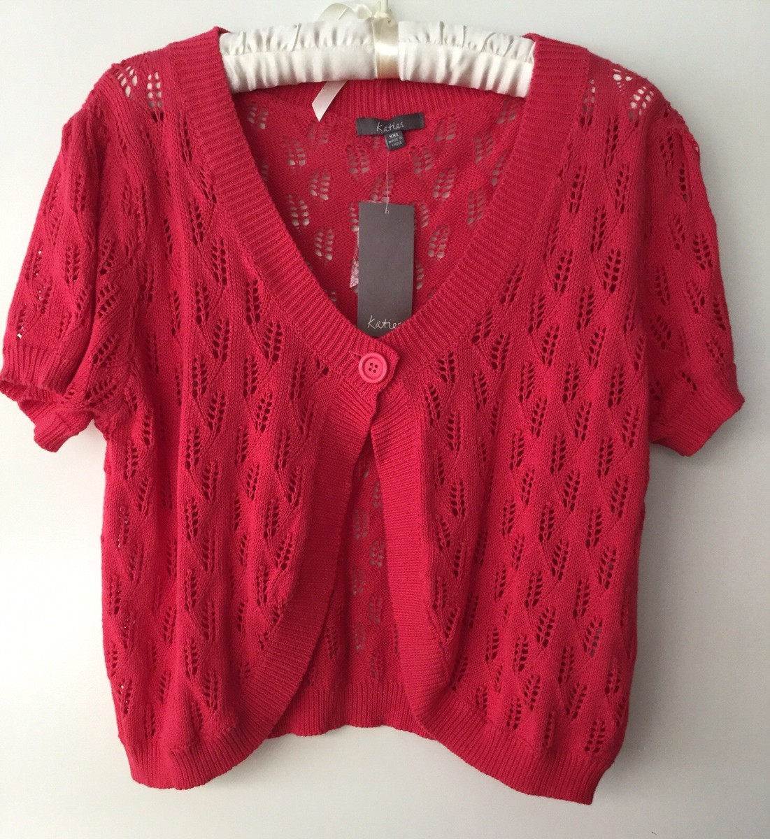 トップス Katie UNDER PRETTIES bolero cardigan Katies Vintage Knitted Red Bolero Top Cardigan Swing