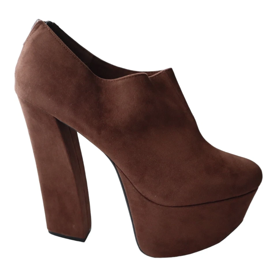 Бархатные ботильоны Fahrenheit «Anne» с закрытым носком на лодыжке, коричневые размер 9 - Изображение 2 из 4