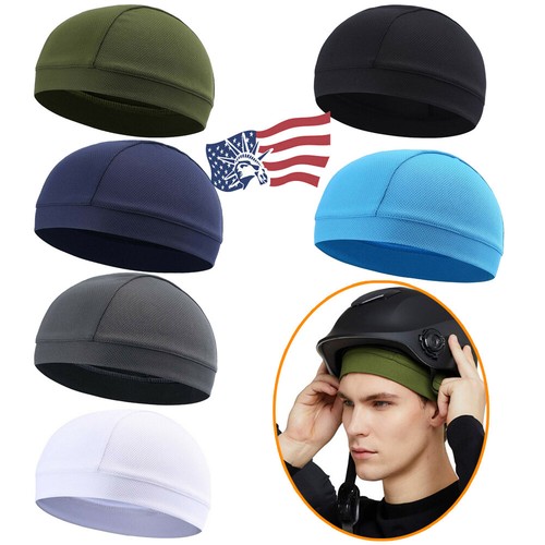 Men Women Skull Caps Head Sweat Wicking 