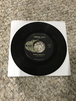 BOBBY COMSTOCK TENNESSEE WALTZ Vinyl Record 7  45 RPM Blaze Label