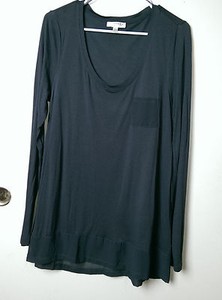 Women/'s Floral Lace Inset Scoop Neck Long Sleeve A Line Top Blouse S M L