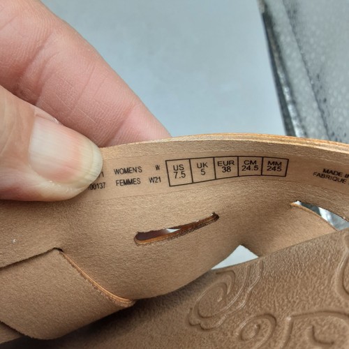 Rockport Ridge Woven Slide Sandals 7.5W Brown Tan A94 - Picture 6 of 9