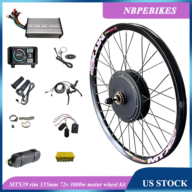 US stock:MTX39 Rim 135mm 72V 3000W motor+dual mode 80A controller