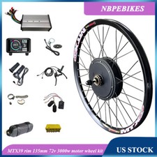 US stock:MTX39 Rim 135mm 72V 3000W motor dual mode 80A controller conversion kit