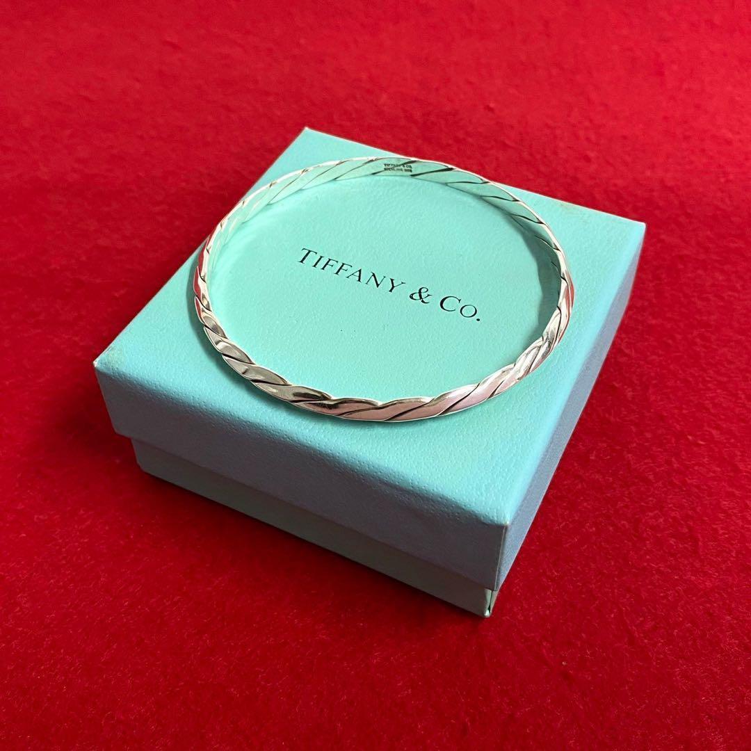 Tiffany Twist Bangle Silver 925 Bracelet Used From Japan Tiffany Twist Bangle Silver 925 Bracelet Used From Japan