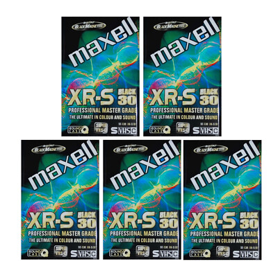 5x Maxell S-VHS-C XR-S 30min Super-VHS-C Kassette