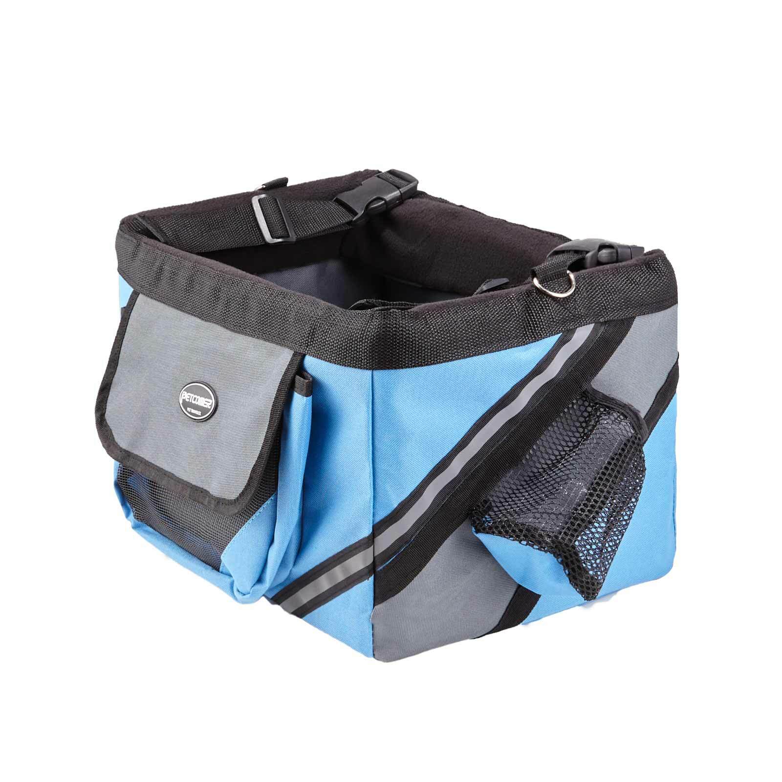 Pet Cat Dog Puppy Bike Bicycle Front Basket Bag Travel Carrier With Safety Belt
