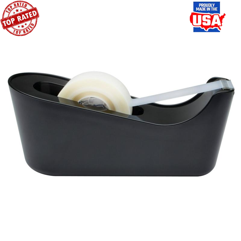 Desktop Tape Dispenser One-Handed Use Refillable Easy Peel Non-Skid Base-image