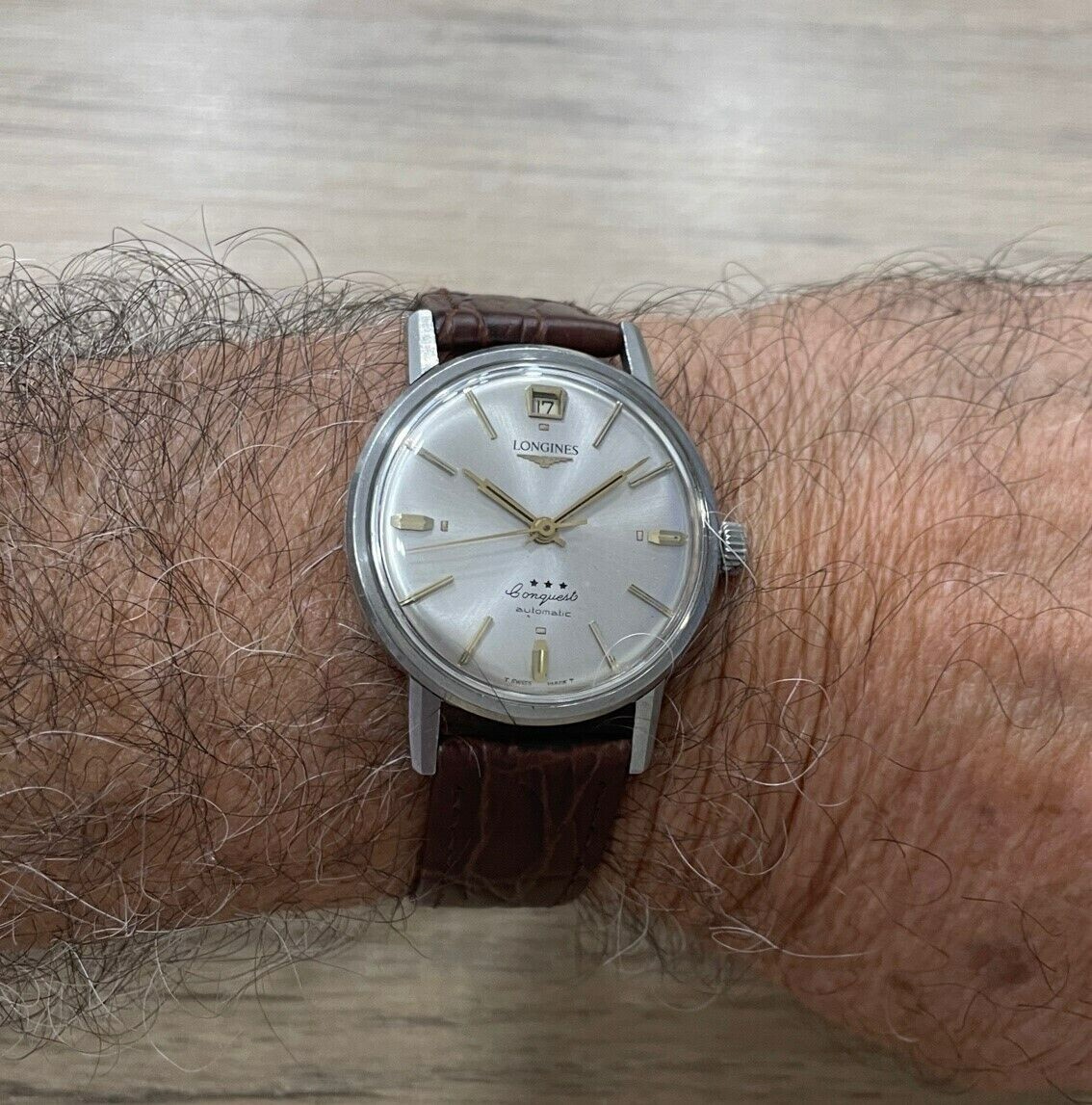 LONGINES CONQUEST AUTOMATIC 9024 34mm CAL 291 VINTAGE WATCH
