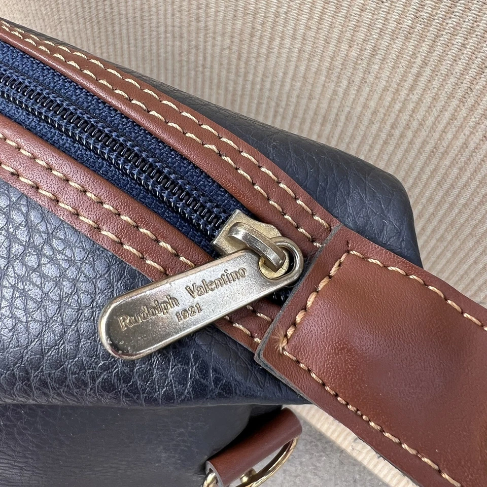 Bolso de mano Rudolph Valentino Boston Travel Laggage en marrón negro Foto 4 de 4