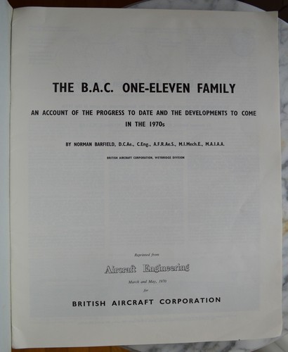 1970 BAC 0NE-ELEVEN A Continuing Family of British Jets - Picture 2 of 7