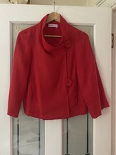 Eva Tralala Paris Linen Jacket Top 1960’s Ref Fabulous Arty Design Size (10-14)