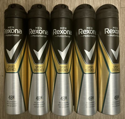 Rexona Men Sport Defence Antiperspirant Spray 48H protection 200 ml, Pack of 5 
