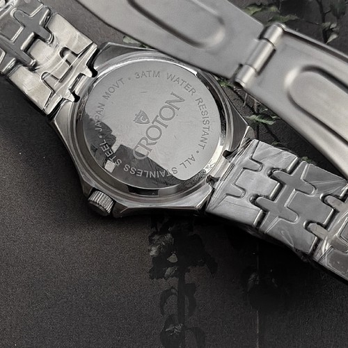 NWOT Solid Stainless Steel Croton 36mm Japan Quartz Date Watch - Picture 6 of 6