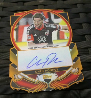 2013 Topps MLS # GBA-CP - Chris Pontius Auto Golden Boot - Die-Cut DC United