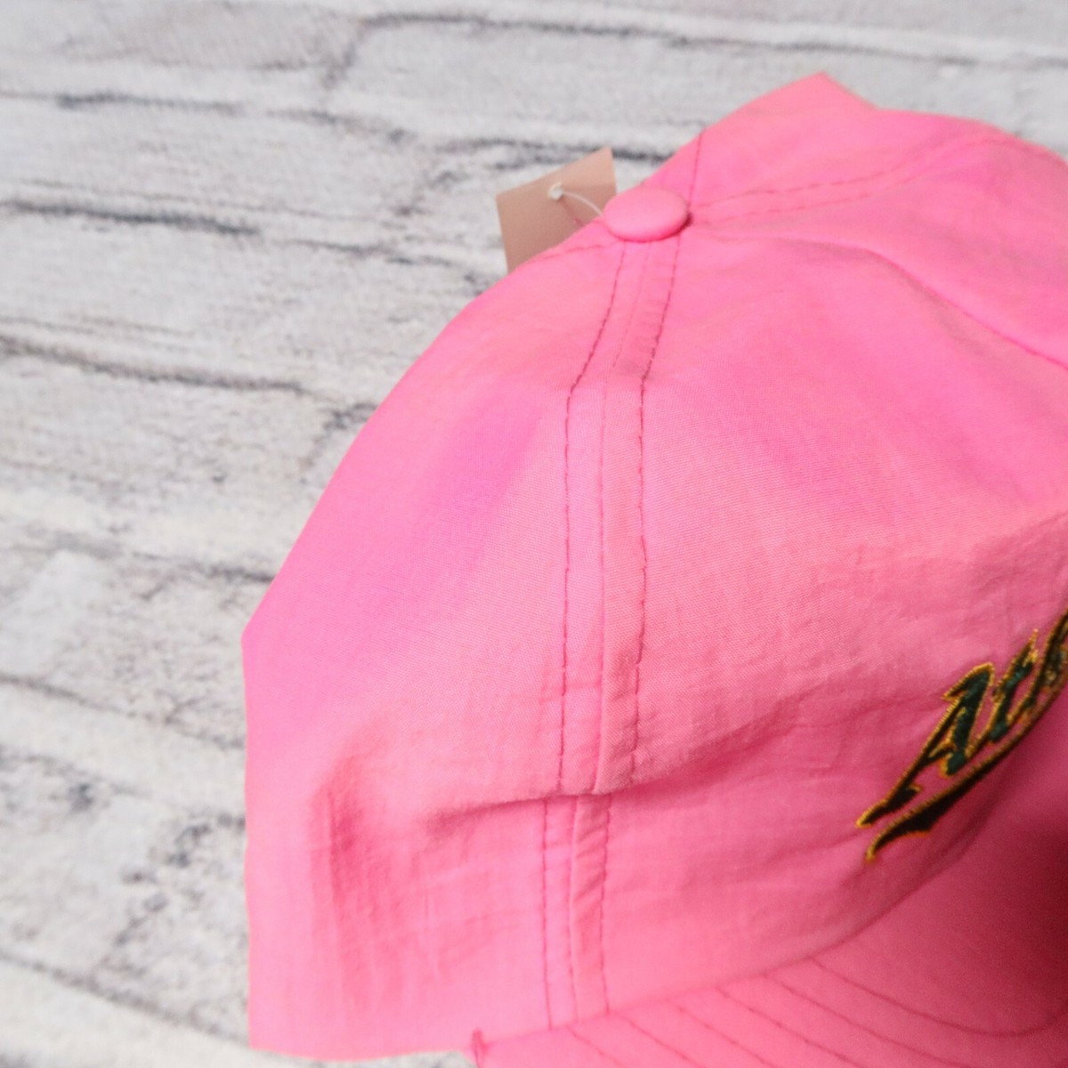 Oakland Athletics Neon Pink Snapback Hat USA Oakland Athletics 9FIFTY Neon Black A-Frame Adjustable – New  main image 4