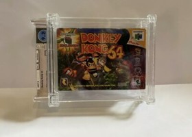 WATA 9.2 No Seal graded Donkey Kong 64 NM Factory Nintendo 64 NES N64