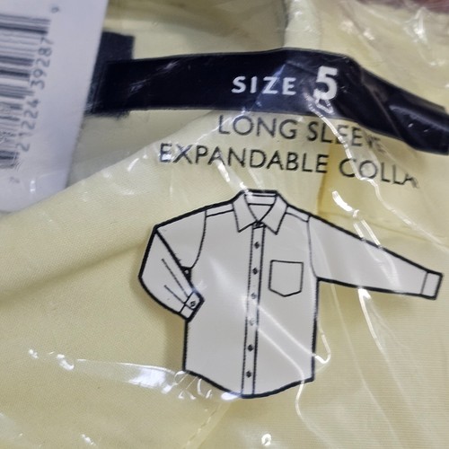 French Toast Boys 5 Yellow Oxford Shirt L/S Button Front Collared E9004 NWT U3a - Picture 5 of 6