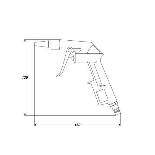 Druckluft Ausblaspistole aus Aluminiumdruckguss mit Anschlussgewinde 1/4 - Bild 5 von 5