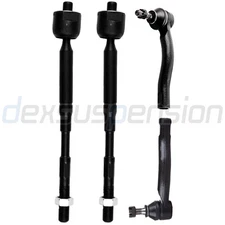 Front Inner + Outer Tie Rod Links Kit 4 Pieces Set For 2003-2008 Toyota Corolla