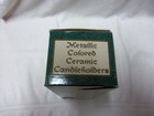 Metalic Ceramic-- Candle Holders--Displays Very Nice--Comes with Candles — photo 4