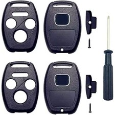 4 Buttons Replacement Key Fob Shell Case Fit for Car Key Fob Cover Black Blcak