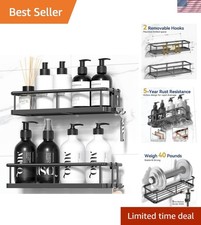 Shower Caddy Adhesive, Rustproof Shower Shelves for Inside Shower, Large Capa...