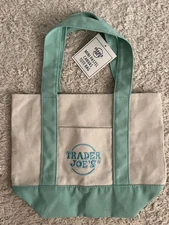 Trader Joe's Pastel Mini Canvas Tote Bag 2025 LIMITED EDITION NWT