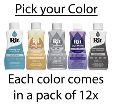 Pick 12x of Rit Evening Blue, Frost Gray, or Sandstone All Purpose Dye 8.0 OZ