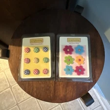 Vintage Scrapbooking Brads Fabric Covered and Flower Felt Brads