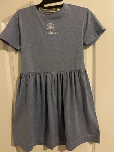 Abito Burberry Rhonda blu melange 10 anni nuovo con etichetta