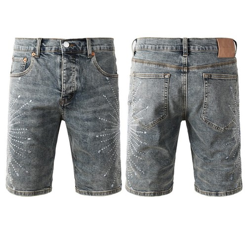 NEU PE Herren Sommer Strass Sommer gewaschen dunkelblau Damen Denim Shorts - Bild 3 von 12