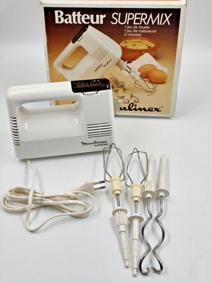   Moulinex Supermix 727 Handmixer 150W   2 Stufen, OVP & Anleitung, weiß, top!
