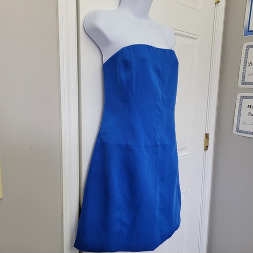 NWT Meshki Cobalt Blue Maci Strapless Mini Dress Back Zip Party Size XXL - Picture 4 of 15