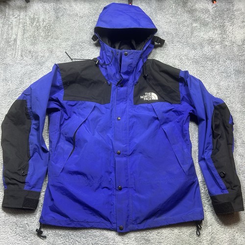 Vintage The North Face Mountain Guide Jacket Mens L Blue Black Gore-Tex Snow Ski