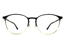 Ray-Ban Eyeglasses Frames RB6375 2890 Black Gold Round Full Rim 53-18-145