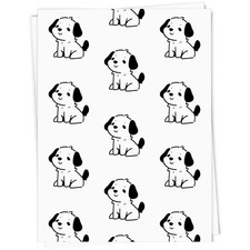 Geschenkpapier/Geschenkanhänger "Süßer Welpe sitzend" (GI050269)